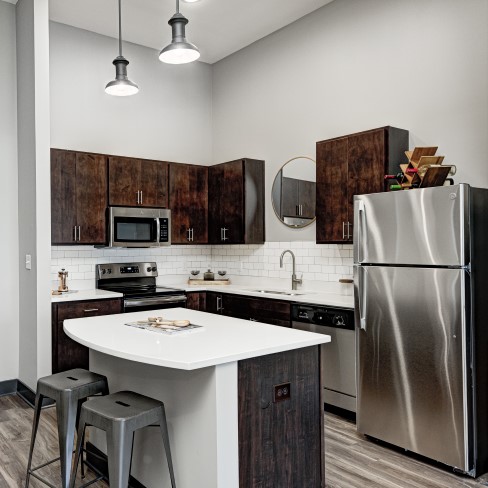 Spark Apartments kitchen